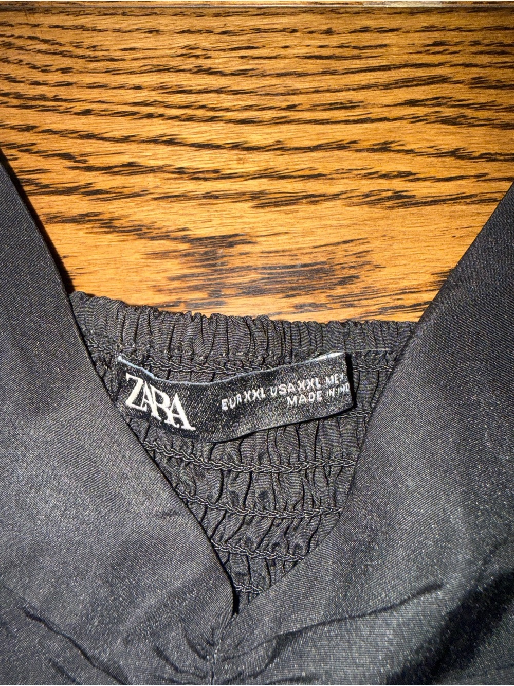 Zara Black Pleated Tiered Mini Dress Size XXL - Picture 3 of 6